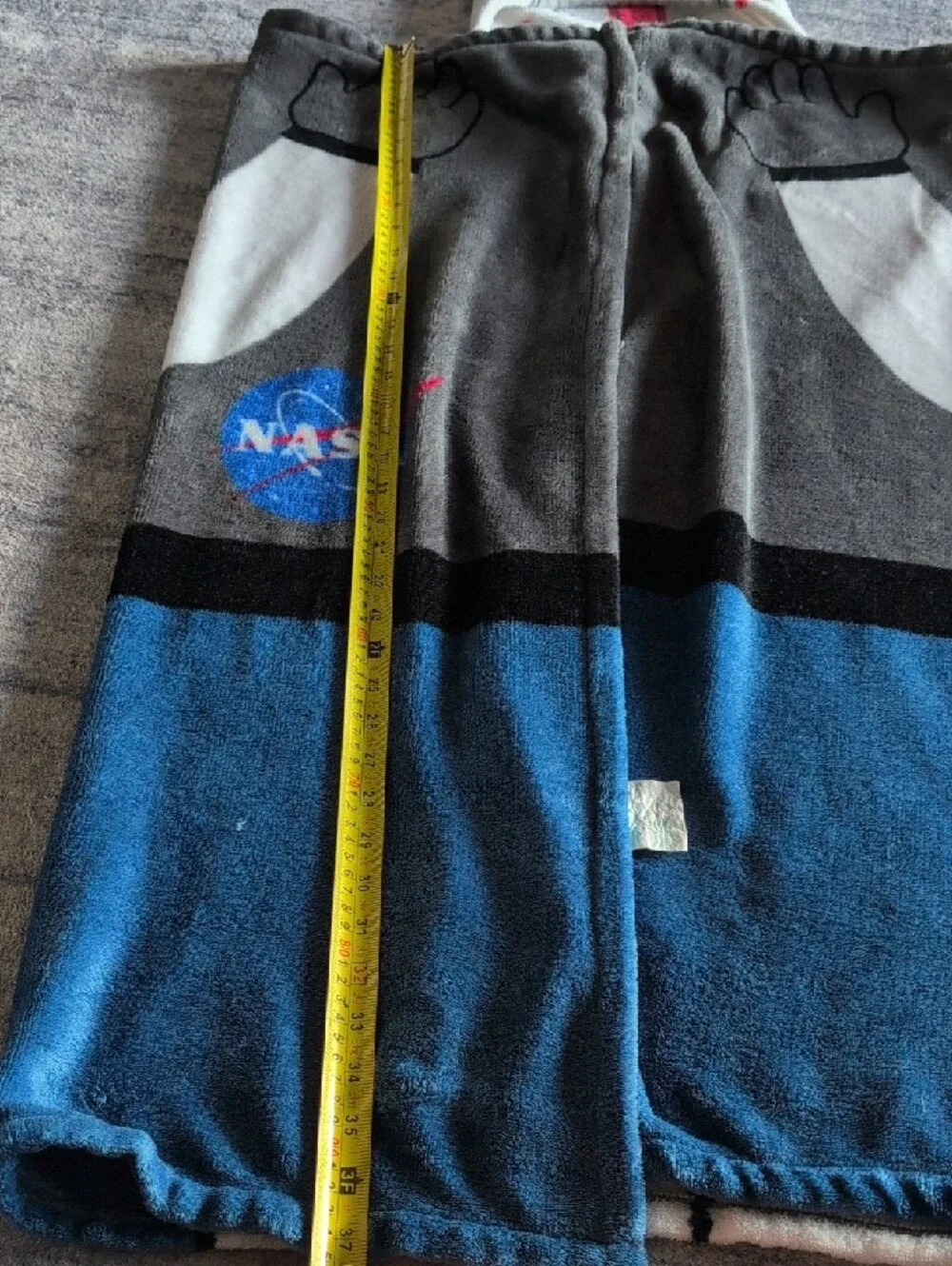 Kids Blue & Gray Fleece Hooded Blanket with Space Graphic